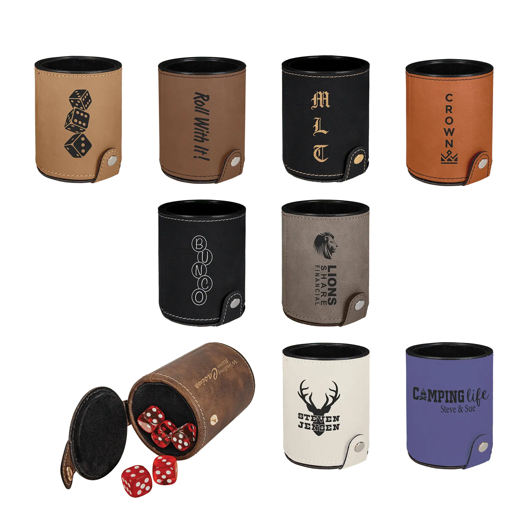Leather Dice Cup Set