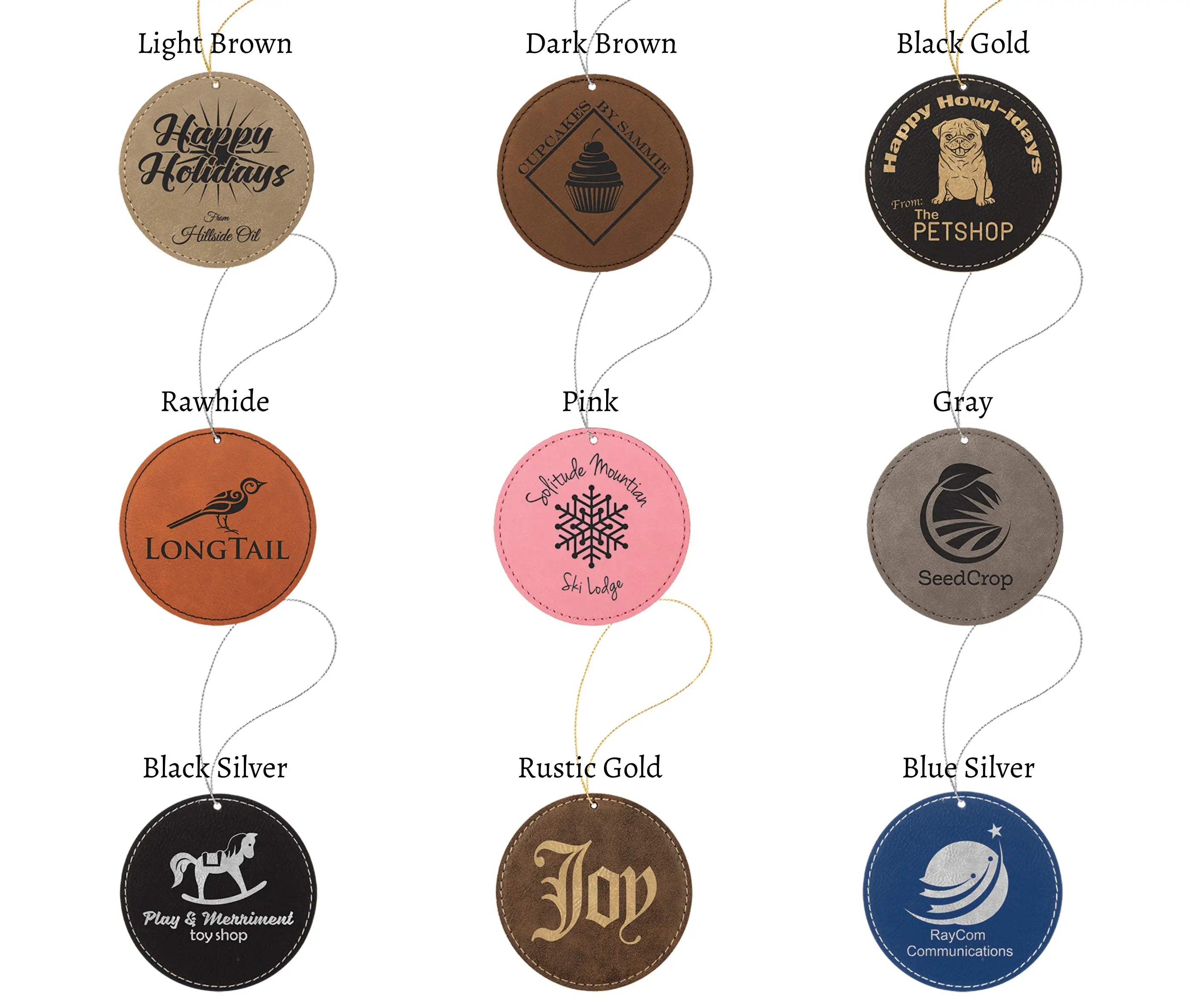 Leather Round Ornaments