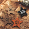 Leather Star Ornaments