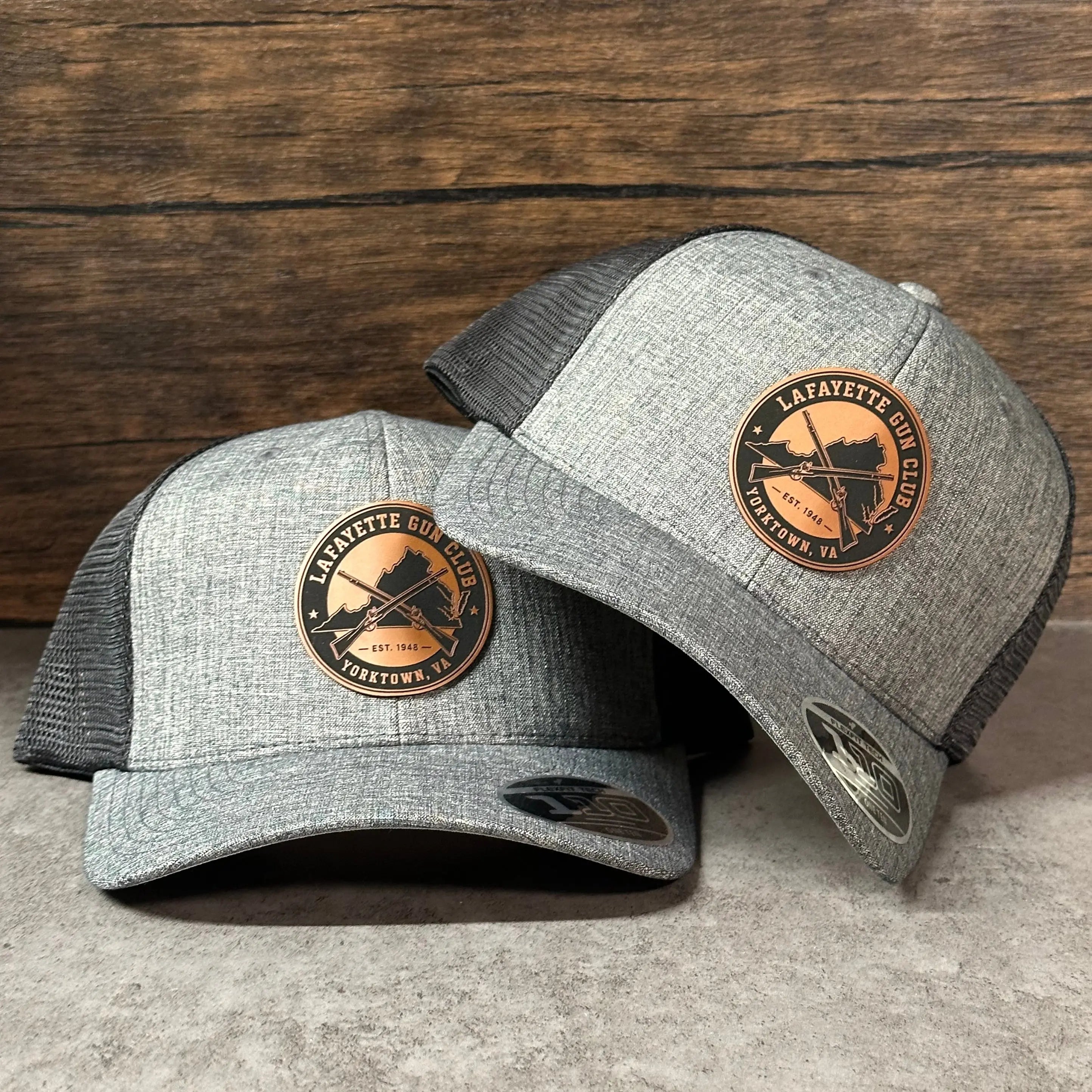 FlexFit 110 Trucker Hat + Leather Patch